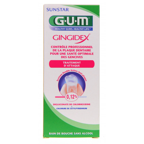 GUM Gingidex 300mL - Soin Gencives et Plaque Dentaire