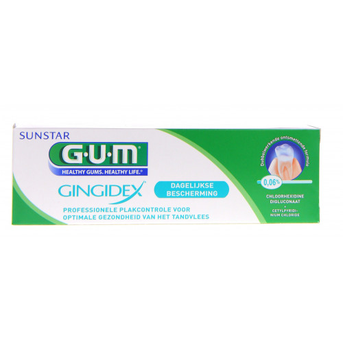 GUM Gingidex 75mL - Soulage Gencives Sensibles, Anti-Plaque