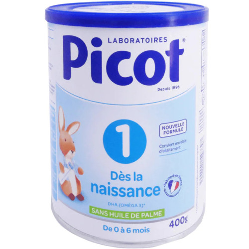 PICOT STANDARD 1 - Lait bébé sans palme, riche en nutriments, 400g