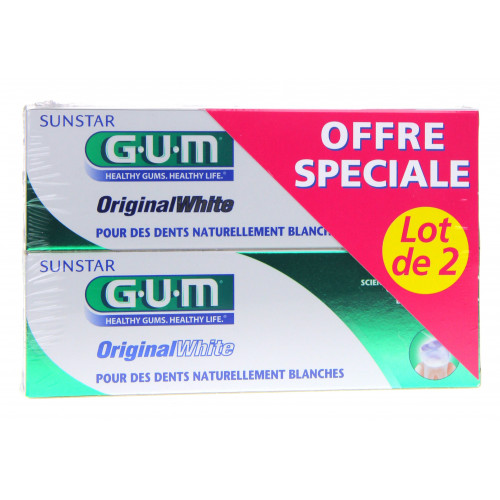 GUM ORIGINAL WHITE Dentifrice Lot de 2 Offre Spéciale-4530 GUM ORIGINAL WHITE Dentifrice Lot de 2 Offre Spéciale-4530