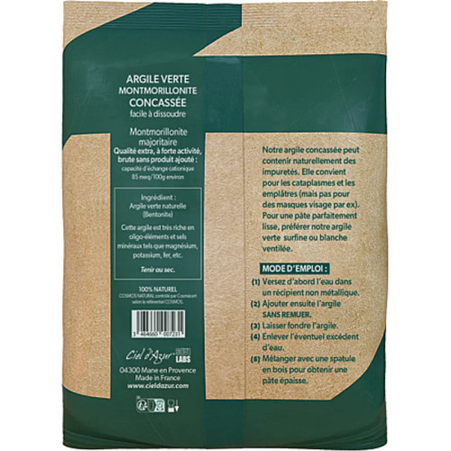 Argile Verte Ciel d'Azur 1kg - Purifiante & Détoxifiante Naturelle