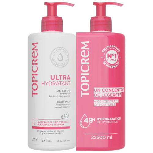 TOPICREM Lait Corps Ultra-Hydratant : 48h d'hydratation intense