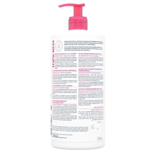 TOPICREM Lait Ultra-Hydratant : 1L - 48h de peau nourrie et apaisée