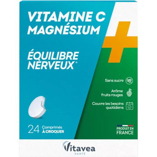 Complément VITAVEA : Vit C+Magnésium pour Vitalité & Réduction Fatigue