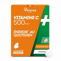 Vitavea Vitamine C 500mg - Comprimés croquants, 24 pièces, sans sucre