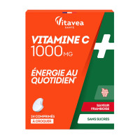 Vitamine C 1000mg VITAVEA - Comprimés framboise, énergie & immunité