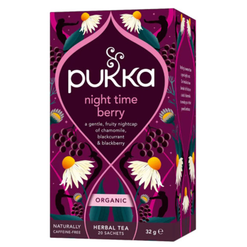 Infusion bio Pukka : Fruits rouges & sommeil réparateur sans caféine