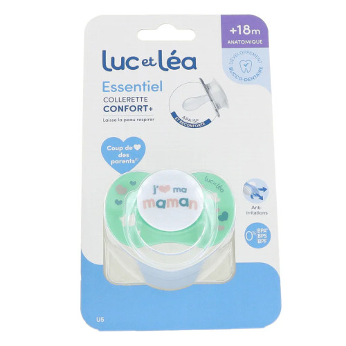 Sucette Luc et Léa +18M : Confort anti-rougeurs, silicone anatomique