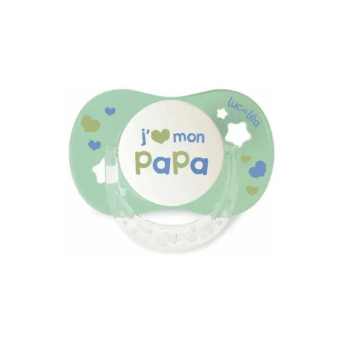 Sucette bébé 6-18M Luc et Léa - J'aime Papa, confort et sécurité