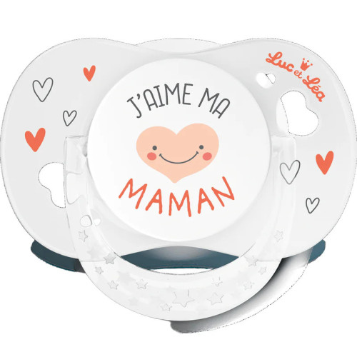 Sucette Luc et Léa 0-6 mois : J'aime Maman, anti-irritations