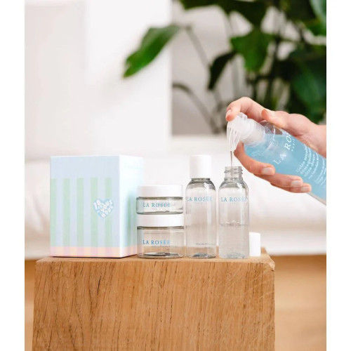 Kit Voyage LA ROSÉE : 2 pots + 2 flacons écologiques