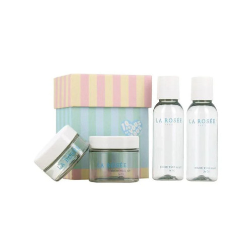 Kit Voyage LA ROSÉE : 2 pots + 2 flacons écologiques