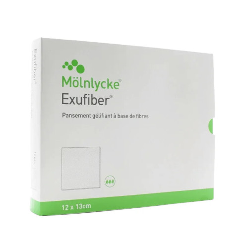 EXUFIBER Molnlycke : Pansement stérile plaies exsudatives 12x13cm