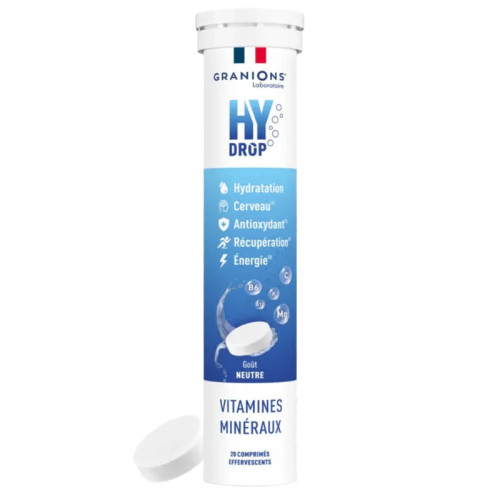 Hydratation optimale avec Granions HYDROP - 20 comprimés sans sucre