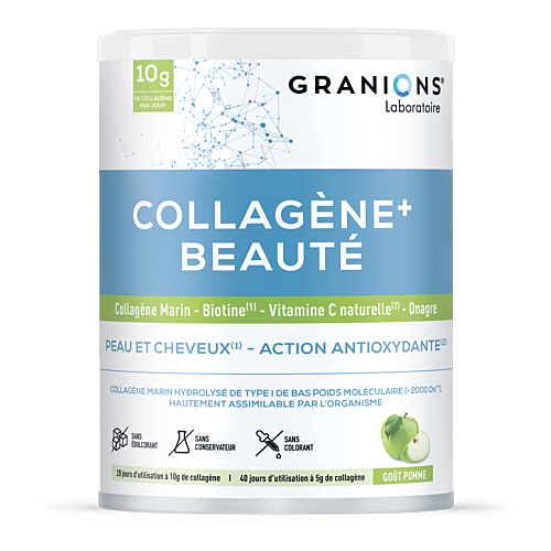 Granions Collagène+Beauté Pomme : Poudre anti-âge peau & cheveux
