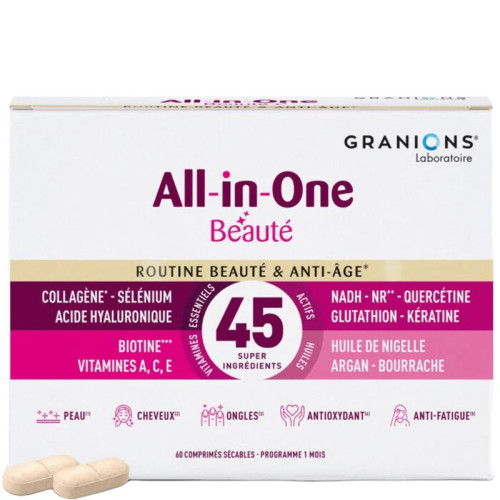 All-In-One GRANIONS : 60 comprimés anti-âge et beauté en un seul geste