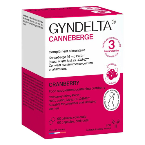 Gyndelta Confort urinaire 90 gelules Cranberry Confort Urinaire
