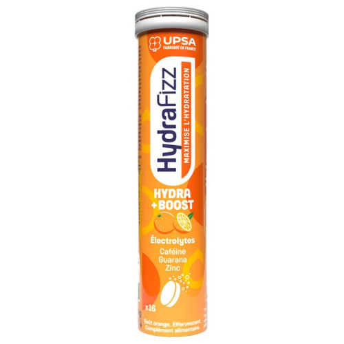 UPSA HydraFizz Hydra+Boost 16 comprimés Effervescents Hydratation Optimal
