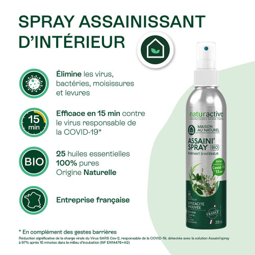Naturactive Assaini'Spray Bio 200ml Purifiant intérieur efficace