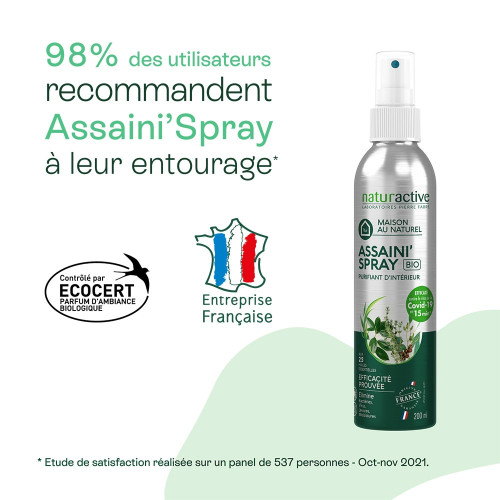 Naturactive Assaini'Spray Bio 200ml Purifiant intérieur efficace