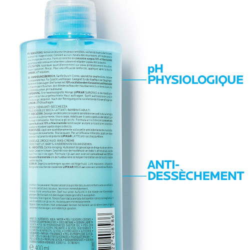 LA ROCHE POSAY LIPIKAR Douche Crème 400mL - Peau Douce