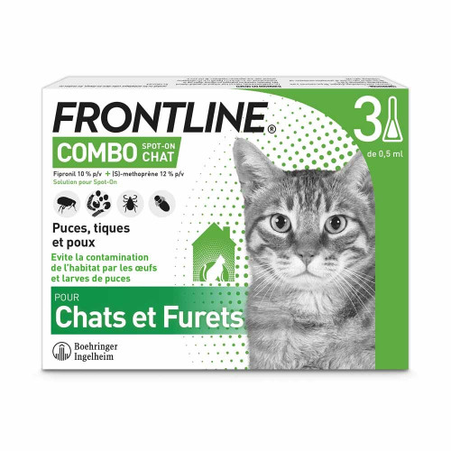 FRONTLINE Combo Chat 6 Pipettes - Elimine Puces et Tiques