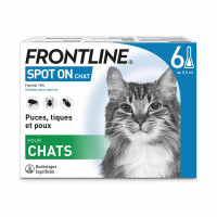 FRONTLINE Spot-On Chat 6 Pipettes - Protection puces et tiques