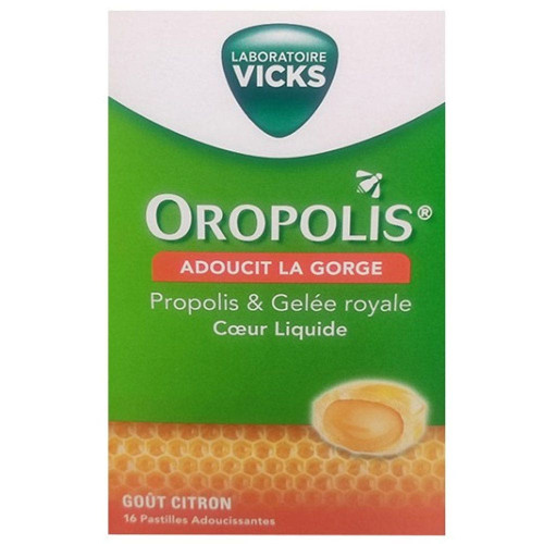 VICKS Oropolis Gelée Royale 16 Pastilles Citron - Adoucit la Gorge