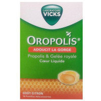 VICKS Oropolis Gelée Royale 16 Pastilles Citron - Adoucit la Gorge