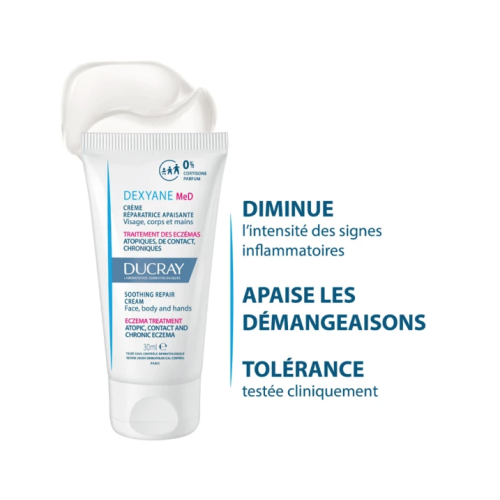 Ducray Dexyane MED Crème 30ml Soulage Eczéma et Répare Peau