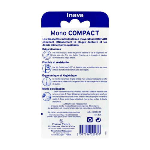 INAVA Mono Compact 1.5mm ISO4 - 4 Brossettes Interdentaires