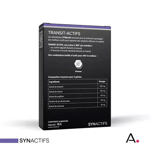 SynActifs LaxActifs 20 gélules - Transit et Digestion Optimisés
