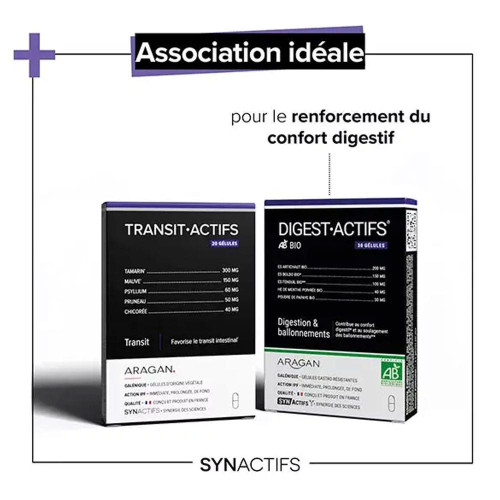 SynActifs LaxActifs 20 gélules - Transit et Digestion Optimisés