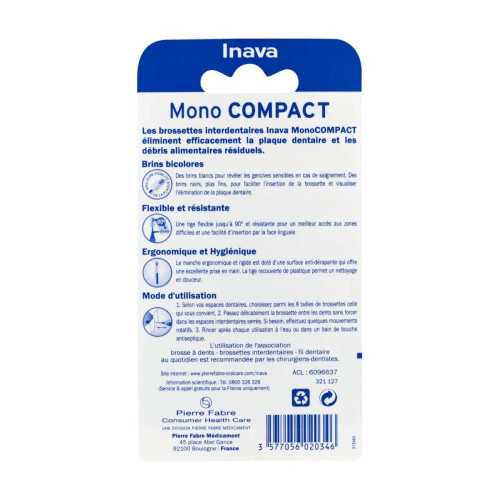 INAVA Mono Compact ISO3 1,2mm 4 Brossettes - Nettoyage Efficace