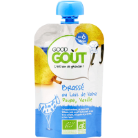 Brassé Poire Vanille Bio 6 Mois 90g - Dessert Sain GOOD GOUT