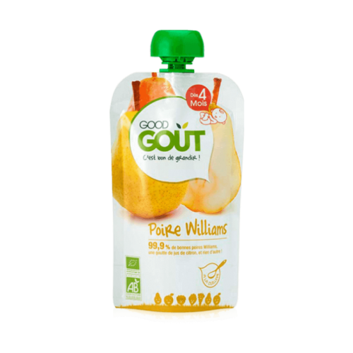 Good Gout Poire Williams Bio 120g - Saveur Naturelle pour Bébé