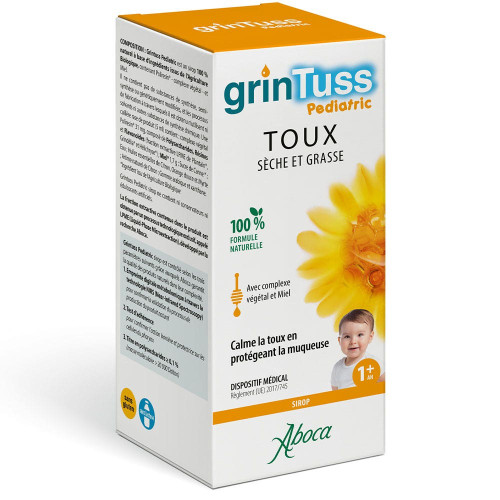 ABOCA GrinTuss Pediatric Sirop Toux Bébé 180 g Efficace & Naturel