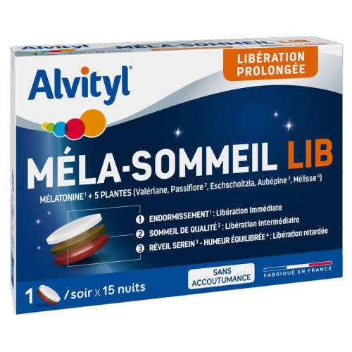 Alvityl Méla-Sommeil LIB 15 Comprimés - Sommeil Réparateur