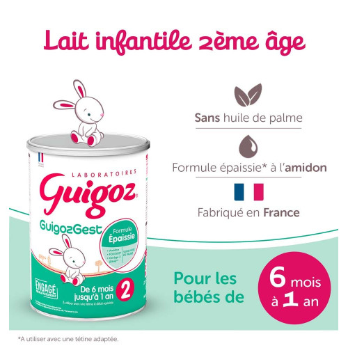 Guigoz GuigozGest 2ème Âge 780g - Nutrition optimale dès 6 mois