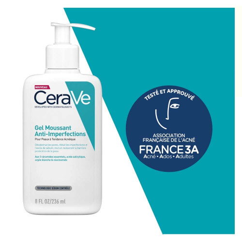 CeraVe Gel Anti-Imperfections 236ml - Nettoyant Purifiant