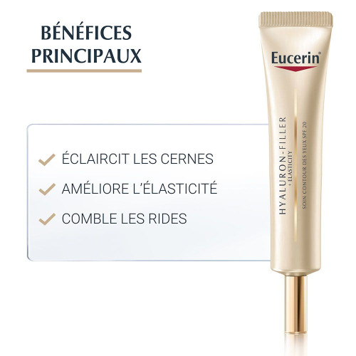 Eucerin Hyaluron Filler Elasticity Yeux SPF20 15mL - Anti-âge