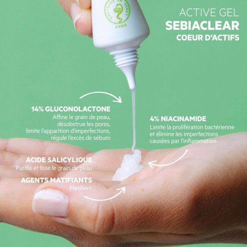 SVR SEBIACLEAR Active Gel 40ml - Soin anti-acné intensif
