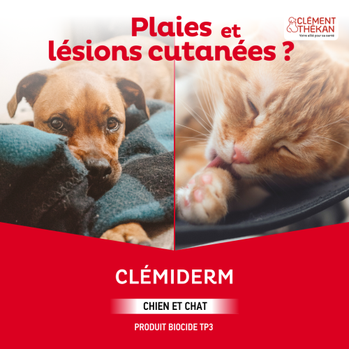 Clémiderm Hydrogel Spray 150mL - Désinfectant Antimicrobien Animal