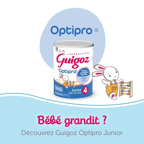 Guigoz Optipro Croissance 780g - Lait 3ème âge sans palme