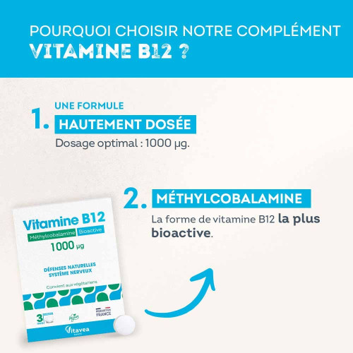 Vitamine B12 Bioactive 1000 µg 90 comprimés