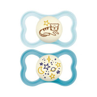 Supreme Sucettes anatomiques silicone 18 Mois et + Nuit