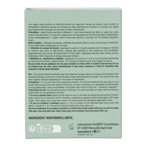 Masque et Cataplasme Argile Verte Surfine 300 g
