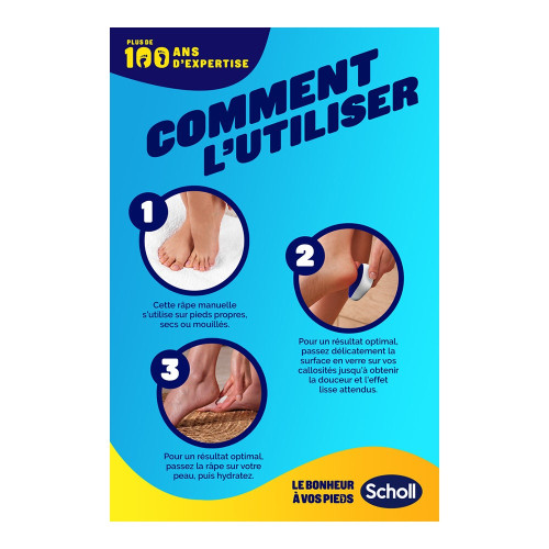 Râpe Manuelle Anti-callosités Nano Verre