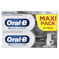 3D White Advanced Dentifrice Luxe Charbon 2 x 75 ml
