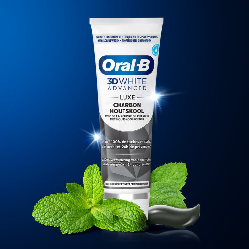 3D White Advanced Dentifrice Luxe Charbon 2 x 75 ml
